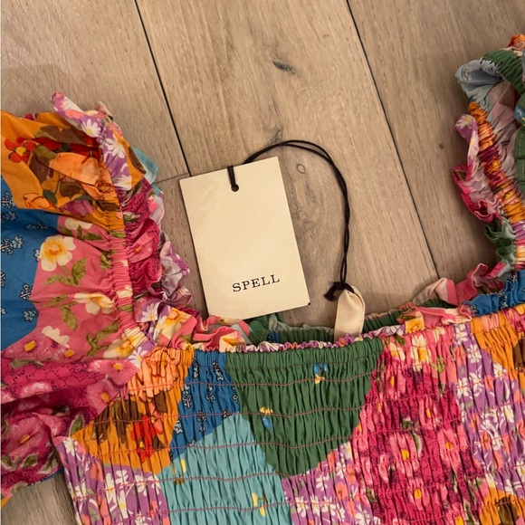 Spell Multicolor Floral Smocked Dress - Picture 2 of 10